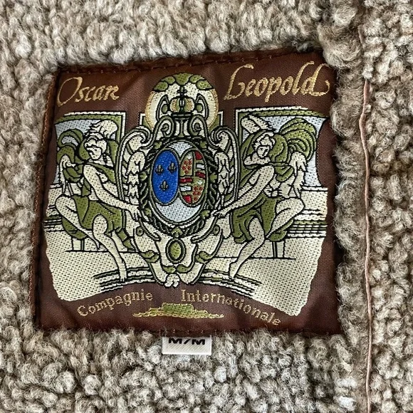 Men's Brown 100% Sheepskin Shearling Coat - Vintage Oscar Leopold - Picture 6 of 11